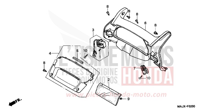 METER PANEL for Pan-European ABS CANDY GRACEFUL RED-U (R151) from 2000